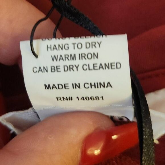 Unique Vintage Red Wiggle Dress with Mesh Collar Detail Size 5X/26 NWT (4773) - Picture 7 of 7